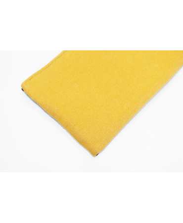 Trousse bi-matières coton jaune